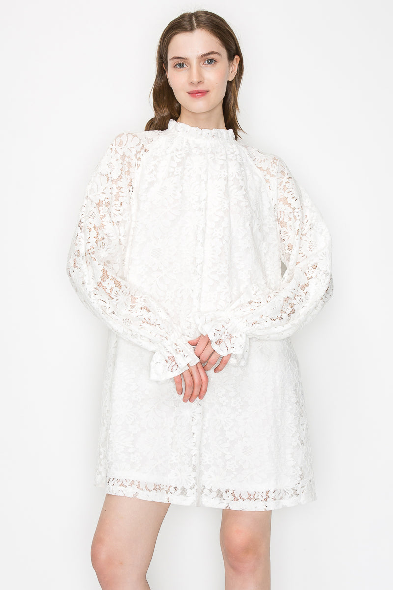 Cotton Eyelet Mini Dress