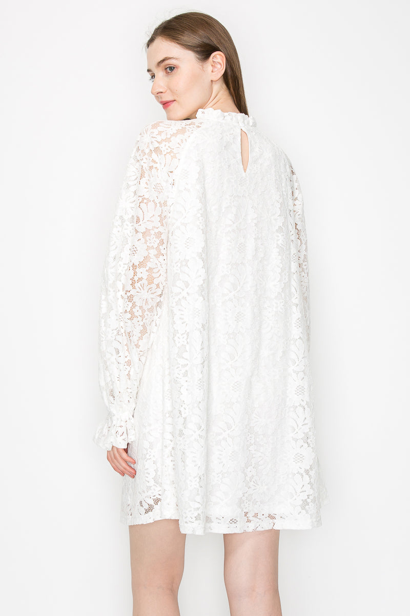 Cotton Eyelet Mini Dress